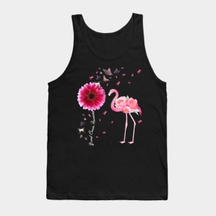 Breast cancer Awareness Pink Sunflower Flamingo Womens Tank Top